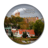 Bernburg Castle Museum Germany 3D Fridge Magnet Crystal Glass