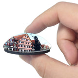 Bingen Market Square Germany 3D Fridge Magnet Crystal Glass