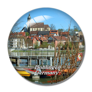 Boblingen Lake Germany 3D Fridge Magnet Crystal Glass