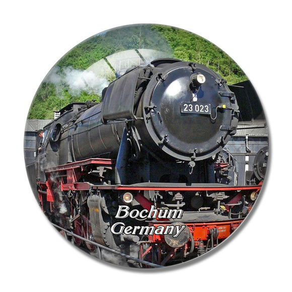 Bochum Steam Locomotive Germany 3D Fridge Magnet Crystal Glass