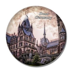 Bonn Drachenburg Castle Germany 3D Fridge Magnet Crystal Glass