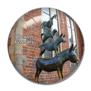 Bremen Statue Germany 3D Fridge Magnet Crystal Glass