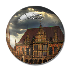 Bremen Town Hall Germany 3D Fridge Magnet Crystal Glass