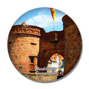 Budingen Castle Germany 3D Fridge Magnet Crystal Glass