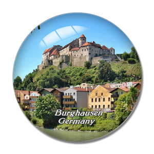 Burghausen Bavaria Germany 3D Fridge Magnet Crystal Glass