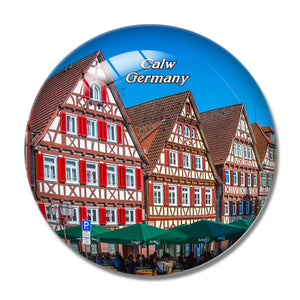 Calw Historic Center Germany 3D Fridge Magnet Crystal Glass