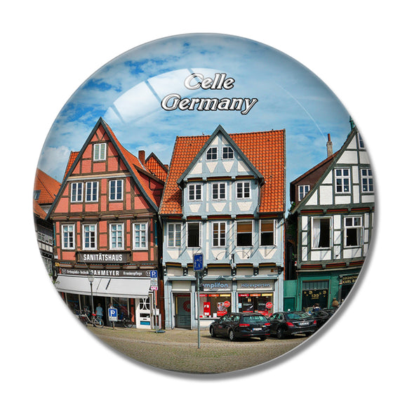 Celle Marketplace Germany 3D Fridge Magnet Crystal Glass