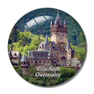 Cochem Mosel Castle Germany 3D Fridge Magnet Crystal Glass