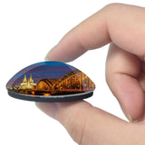 Cologne Cathedral Hohenzollern Bridge Germany 3D Fridge Magnet Crystal Glass