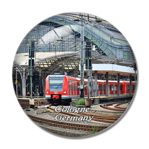 Cologne Central Station Germany 3D Fridge Magnet Crystal Glass