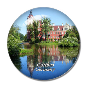 Cottbus Germany 3D Fridge Magnet Crystal Glass