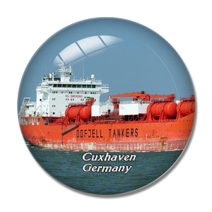 Cuxhaven Ship Germany 3D Fridge Magnet Crystal Glass