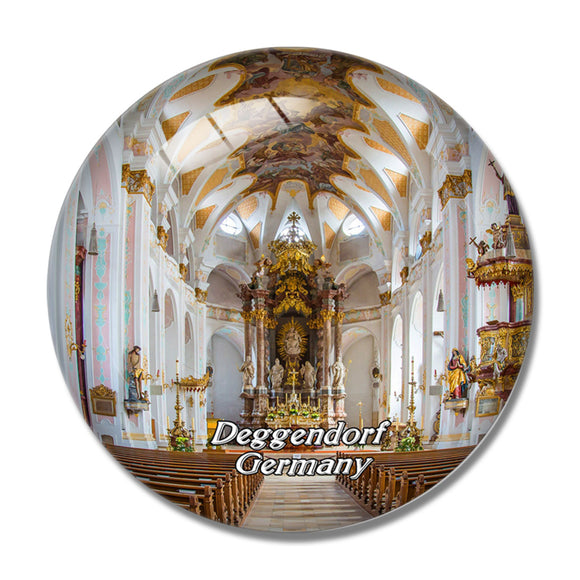 Deggendorf Church Germany 3D Fridge Magnet Crystal Glass