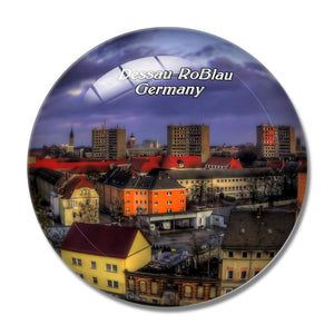 Dessau-RoBlau Germany 3D Fridge Magnet Crystal Glass