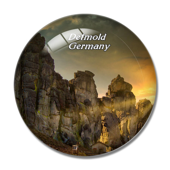 Detmold Externsteine Germany 3D Fridge Magnet Crystal Glass