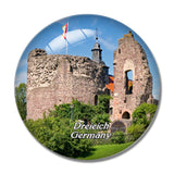 Dreieich Castle Hayn Germany 3D Fridge Magnet Crystal Glass