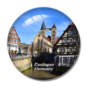 Esslingen Church Germany 3D Fridge Magnet Crystal Glass