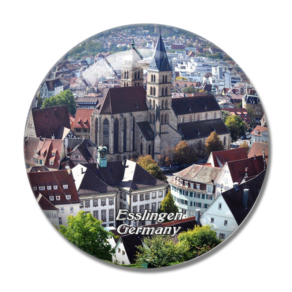 Esslingen Skyline Germany 3D Fridge Magnet Crystal Glass