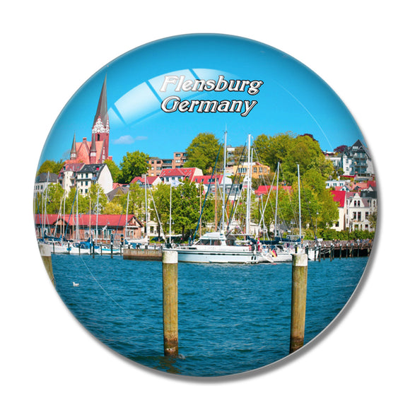 Flensburg Port Church Germany 3D Fridge Magnet Crystal Glass