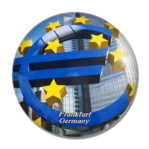 Frankfurt Euro-Sculpture Germany 3D Fridge Magnet Crystal Glass