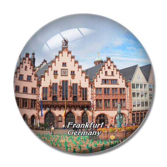 Frankfurt Romans Town Hall Germany 3D Fridge Magnet Crystal Glass