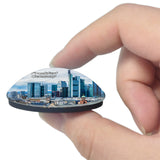 Frankfurt Skyline Germany 3D Fridge Magnet Crystal Glass