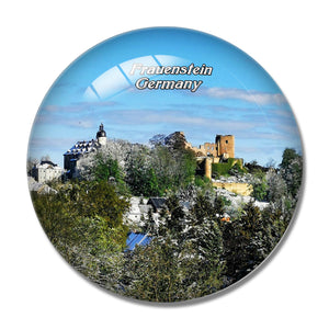 Frauenstein Mrs Stone Castle Germany 3D Fridge Magnet Crystal Glass