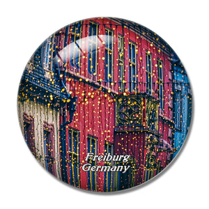 Freiburg Lichterkette Germany 3D Fridge Magnet Crystal Glass