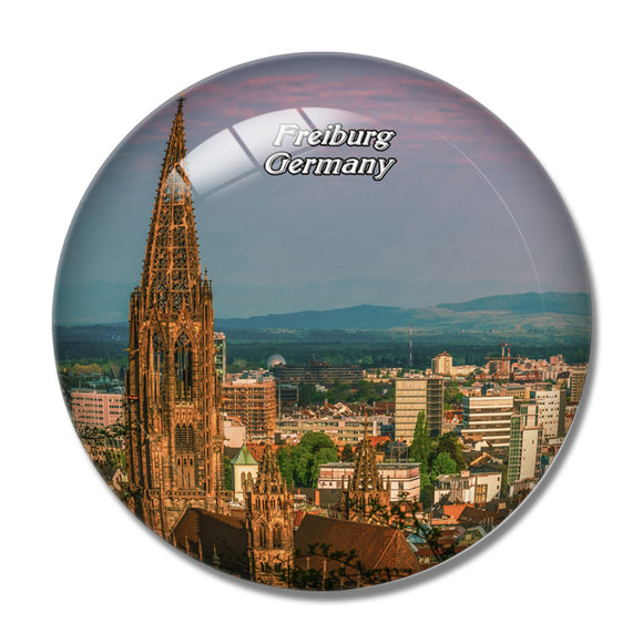 Freiburg Skyline Germany 3D Fridge Magnet Crystal Glass