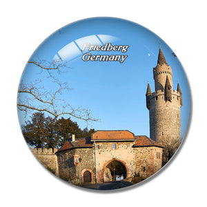 Friedberg Castle Germany 3D Fridge Magnet Crystal Glass