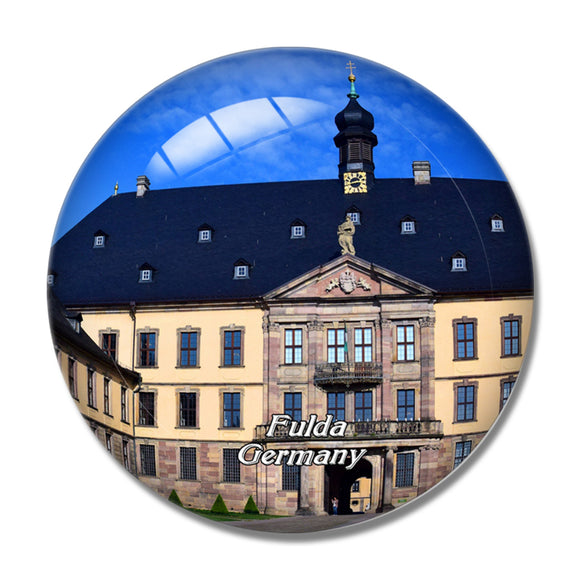 Fulda Castle Germany 3D Fridge Magnet Crystal Glass