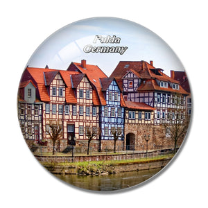 Fulda House Germany 3D Fridge Magnet Crystal Glass