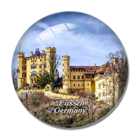 Fussen Castle Hohenschwangau Germany 3D Fridge Magnet Crystal Glass