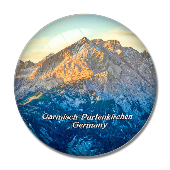 Garmisch-Partenkirchen Zugspitze Germany 3D Fridge Magnet Crystal Glass