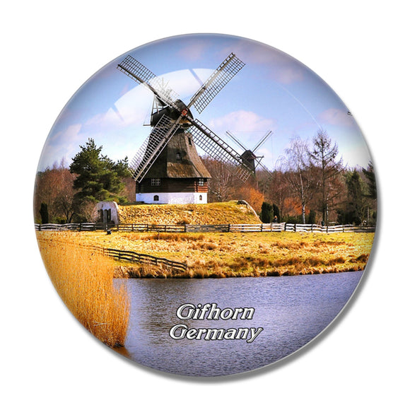 Gifhorn Museum Germany 3D Fridge Magnet Crystal Glass