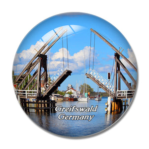 Greifswald Wieck Germany 3D Fridge Magnet Crystal Glass