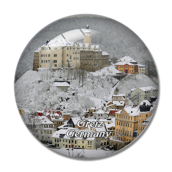 Greiz Castle Germany 3D Fridge Magnet Crystal Glass