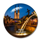 Halle Hall Germany 3D Fridge Magnet Crystal Glass