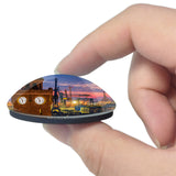 Hamburg Port Germany 3D Fridge Magnet Crystal Glass