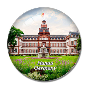 Hanau Castle Germany 3D Fridge Magnet Crystal Glass