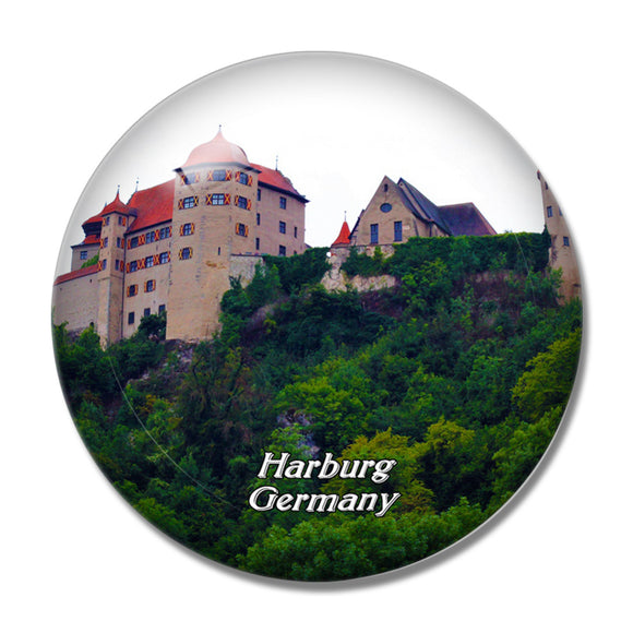 Harburg Castle Germany 3D Fridge Magnet Crystal Glass