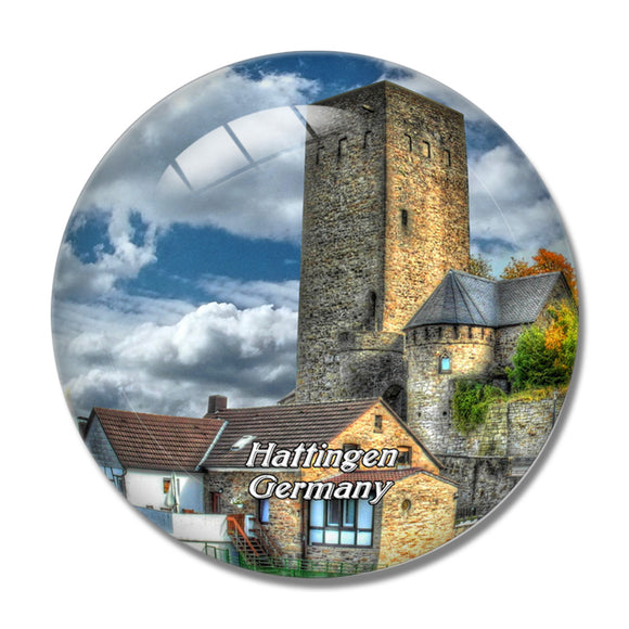 Hattingen Blankenstein Castle Bochum Germany 3D Fridge Magnet Crystal Glass