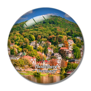 Heidelberg River Germany 3D Fridge Magnet Crystal Glass