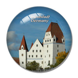 Ingolstadt New Castle Germany 3D Fridge Magnet Crystal Glass