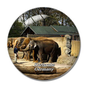 Karlsruhe Zoo Germany 3D Fridge Magnet Crystal Glass