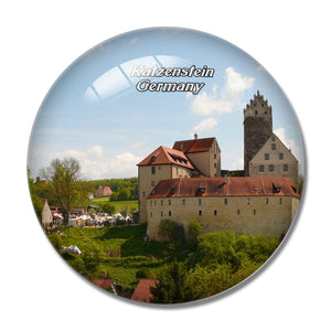 Katzenstein Castle Germany 3D Fridge Magnet Crystal Glass