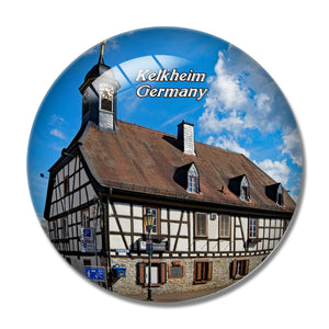 Kelkheim Town Hall Hesse Germany 3D Fridge Magnet Crystal Glass