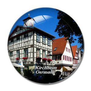 Kirchheim Germany 3D Fridge Magnet Crystal Glass