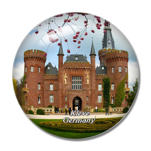 Kleve Museum Castle Germany 3D Fridge Magnet Crystal Glass