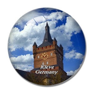 Kleve Swan Castle Germany 3D Fridge Magnet Crystal Glass